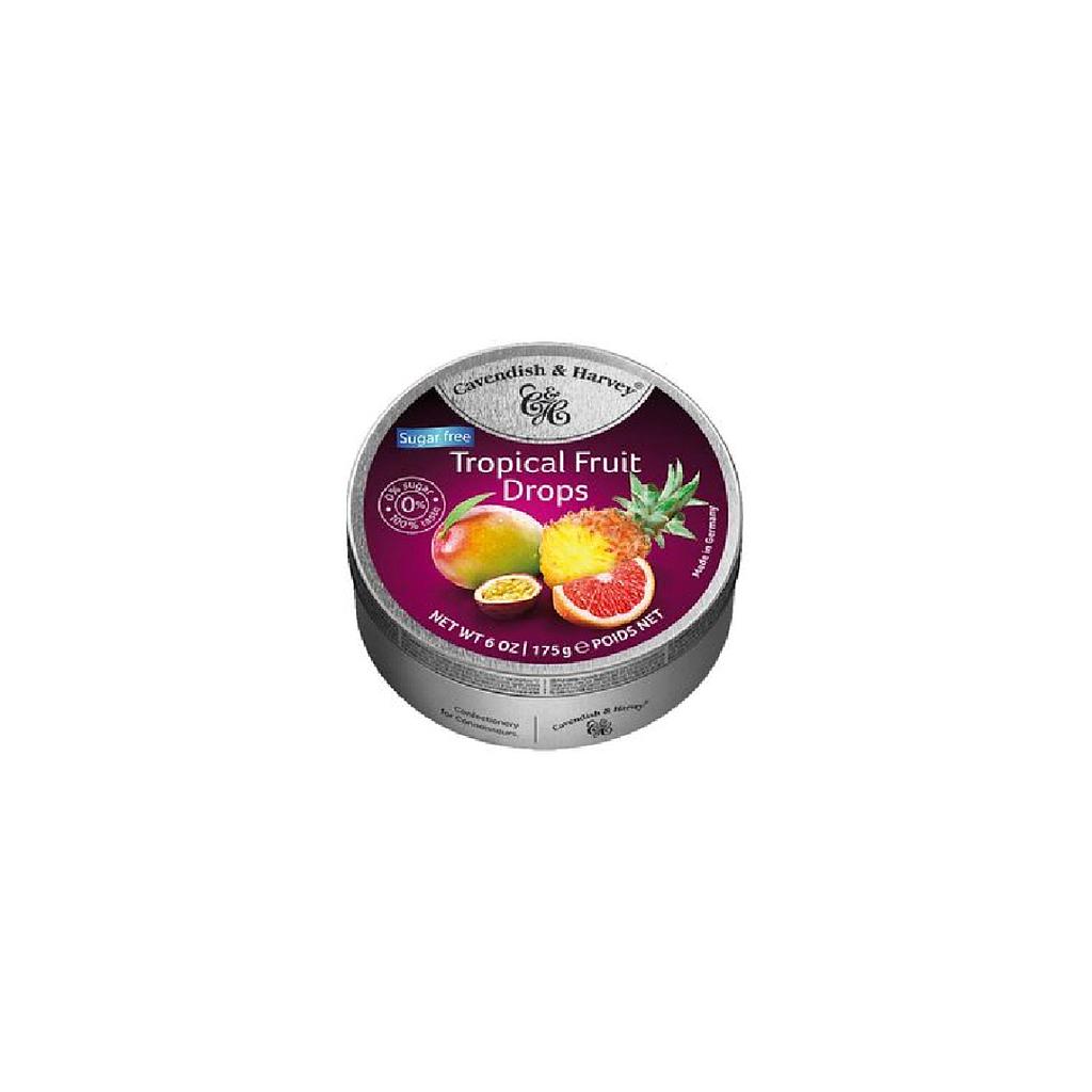 LATA CARAMELOS CAVENDISH FRUTOS TROPICALES LIGHT 175 GRAMOS